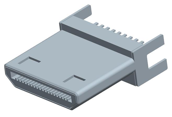 HDMI-C-3 ,HDMI JACK C TYPE ,公头HDMI夹板式，HDMI plug主图