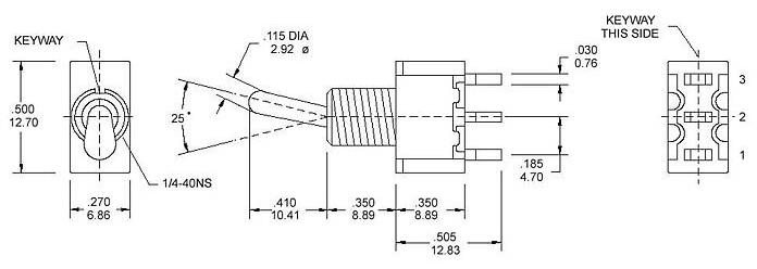 钮子开关MTS-102 蓝色