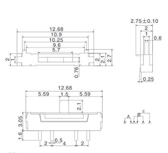 双复位拨动开关规格书