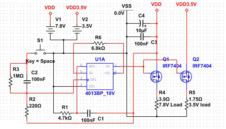 轻触开关实现开关机电路图原理图