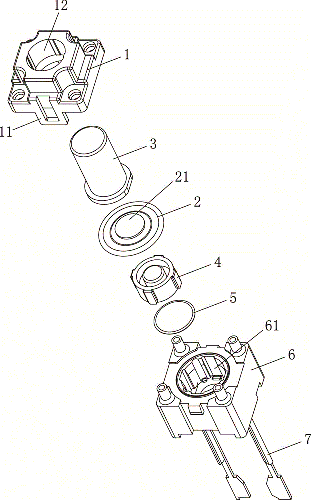防水轻触开关结构说明