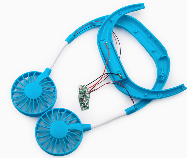 挂脖小风扇轻触开关的应用