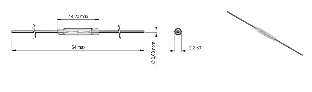 干簧管磁控开关尺寸图
