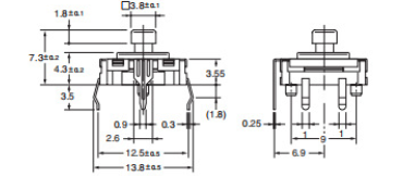 轻触开关尺寸图