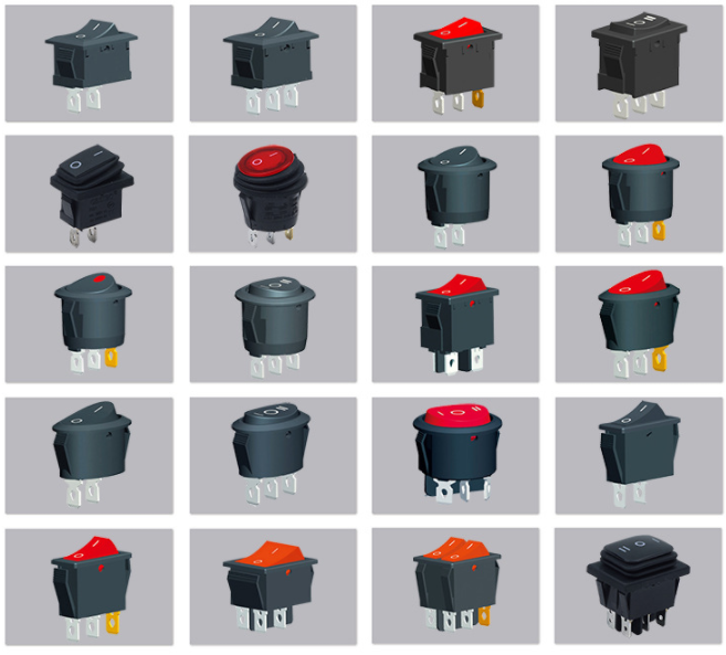 多种款式船型开关