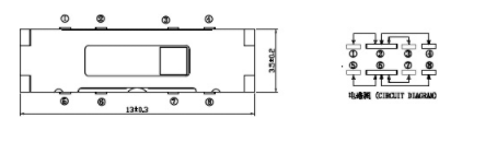 8脚拨动开关接线尺寸图