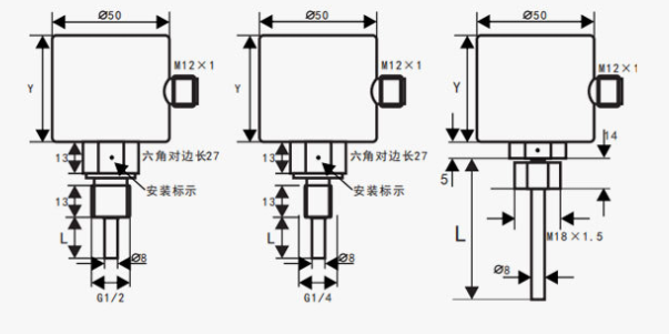 热式流量开关尺寸图