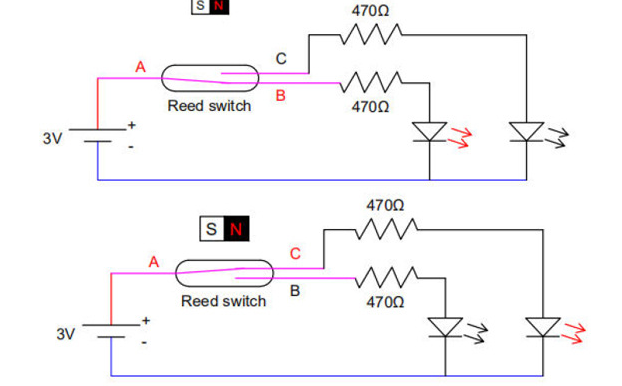 干簧管磁场方向