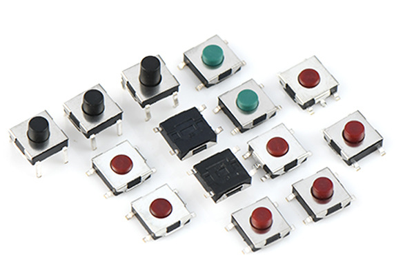 不同改颜色的按钮轻触开关