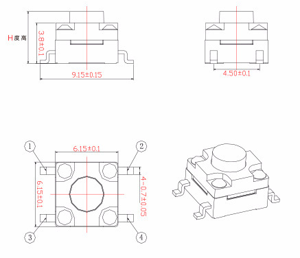 防水轻触开关结构