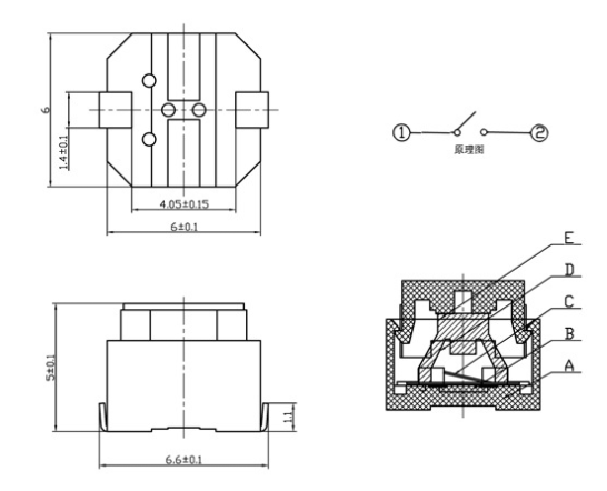 无声轻触开关尺寸 无声轻触开关尺寸